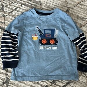 Gymboree Blue 'Birthday Boy' Long Sleeve Tee